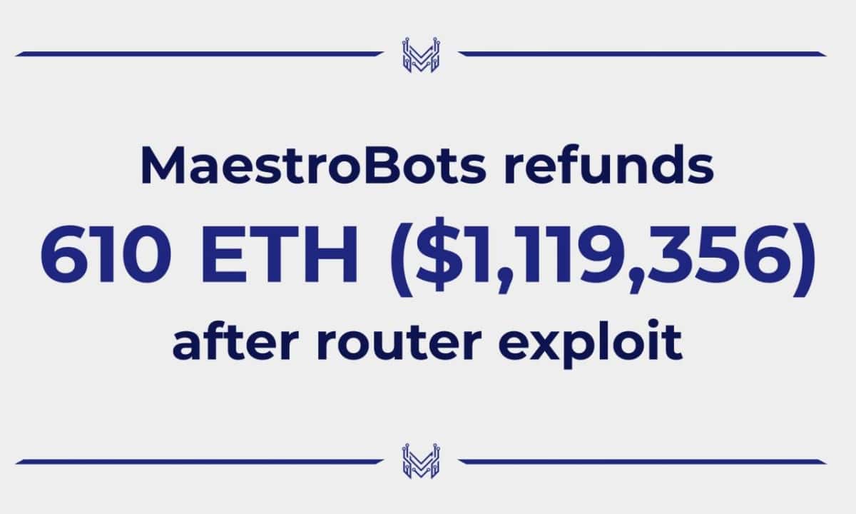 Maestro Trading Bot Yonlendiriciden Yararlanan Kullanicilara 610 ETH Iade Ediyor